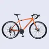 Bicicleta de carretera de aleación de aluminio al por mayor transfronteriza con manillar curvo, bicicleta de carreras ligera para hombres, bicicleta para estudiantes de velocidad variable para adultos