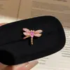 Collar de libélula de amatista con microincrustaciones de circón, cadena para la clavícula de lujo ligero y de alta gama, adorno de collar simple, moderno y versátil para mujer