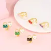 Anillo de aceite de goteo de venta caliente transfronterizo anillo de dibujos animados para niños bolsa de anillo anillo de diseño de nicho personalizado estilo ins anillo simple