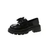 Zapatos de cuero con plataforma para mujer, nueva colección primavera/otoño 2026, estilo JK japonés retro, mocasines slip-on de charol de nicho, tacón grueso