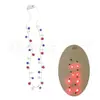 Día de la Independencia Estadounidense Brillante Rojo, Blanco y Azul Collar Pequeño de Estrella Día Nacional Estadounidense Joyería Led Collar Luz Transfronterizo