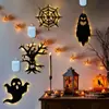 Luzes decorativas de Halloween para pendurar na porta, vitrine, luzes coloridas transfronteiriças, atmosfera de abóbora e fantasma, luzes de corda para parede interna