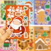 Pegatinas de Rompecabezas de Juguete Dibujos Animados Navidad Haz una Cara Pegatinas Manualidades DIY Pegatinas Impermeables Reutilizables