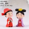 Micro Paisagem Suculenta Planta Decorativa Bonsai Conjunto Avô Avó Estatuetas Bonecos Assando Bolo de Aniversário Pequenos Enfeites