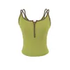 Camisola com Design Dopamine Chic para Mulheres, Novo Estilo de Verão, Slim Fit, Estilo Curto, Top Sem Mangas Hot Girl para Usar por Cima