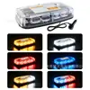 Luz estroboscópica de techo para coche de 72 LED, mini barra corta de advertencia, luz de techo intermitente con ventosa magnética fuerte 12-24V