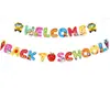 Decoraciones para Fiesta de Temporada Escolar Transfronteriza, Banderines, Adornos Espirales para Pastel para Decoraciones Escolares