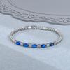 Joyería Popular Transfronteriza Europea y Americana con Incrustaciones de Zircón Pulsera de Cobre para Mujer, Versátil Pulsera de Zircón con Micro-Incrustaciones de Gemas Coloridas al Por Mayor