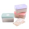 Molde de prensado transfronterizo con tapa para cubitos de hielo, caja de hielo cuadrada de grado alimenticio, refrigerador, caja de almacenamiento de hielo congelado