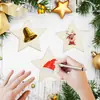 Madeira de Choupo Lasca de Madeira Não Acabada Estrela de Madeira Decorações DIY de Natal Crianças Brinquedo de Estrela de Lasca de Madeira Decoração de Natal