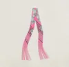 Bufanda con Borla Redonda 130*5 cm, Bufanda de Sarga de Seda Artificial, Cinta para el Cuello de Moda y Versátil, Lazo para Bolso