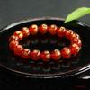 Pulsera Natural de Ágata Roja Aiyu Pulsera de Cristal Calcedonia con Mantra de Seis Sílabas Fabricante de Joyería al por Mayor S4061211
