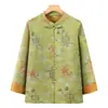 Novedad Primavera y Verano Estilo Chino Tops para Mujeres de Mediana Edad y Mayores, Cárdigans Retro, Camisas tipo Traje Tang de Manga Larga Sueltas de Talla Grande