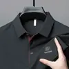 Nueva Camisa Polo de Manga Corta de Verano para Hombre Casual de Negocios Color Sólido Estampada Cómoda Camiseta con Cuello para Hombre Tops de Exportación