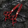 6.0 Tijeras de Peluquería Personalizadas Pintadas de Colores, Tijeras para Cortar el Cabello, Tijeras Planas, Tijeras para Flequillo, Tijeras Entresacadoras, Asequibles 03-1