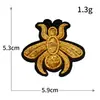 Abejas Doradas y Plateadas Bordado por Computadora Pegatinas de Tela de Insectos Parche con Adhesivo Termofusible Accesorios para Ropa Insignia al por Mayor Niño