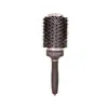 Pente de Tubo de Alumínio Marrom para Secagem com Secador e Alisamento de Cabelo, Pente Cilíndrico com Dentes de Nylon, Pente Modelador para Volume e Cachos, Pente de Rolagem Condutor de Calor do Fabricante