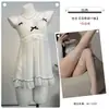 Camisola Floral de Renda Transparente com Alça Fina, Vestido Confortável para Casa Amigo da Pele A1106 Estilo Puro Desejo Roupa de Dormir