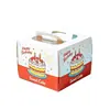 Caja Portátil para Pastel, Caja Personalizada para Empaque de Pastel de Cumpleaños, Caja para Empaque de Postres Horneados, Logotipo Impreso Personalizado