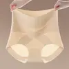 Ropa Interior Invisible sin Costuras, Base de Maquillaje Líquida, Calzones de Seda Hielo de Cintura Alta con Entrepierna Extendida para Levantar Glúteos para Mujer, Transpirables para Mujer
