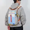 Mochila de bloques de color inspirada en la dopamina para el verano, bolsa ligera de viaje para exteriores, mochila de senderismo y montañismo, mochila de ciclismo de gran capacidad