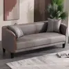 Sofá de lujo pequeño estilo nórdico para vivienda de alquiler, sofá moderno de tejido tecnológico para dormitorio doble y sala de estar