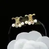 Pendientes de alta calidad para todo tipo de atuendos, pendientes de moda para hombres y mujeres, letras de pedrería, todo a juego, pasador de plata s925, accesorios de aleación