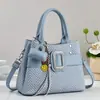 Bolso de mano elegante de gran capacidad para mujer, nuevo modelo 2026, simple y elegante, versión coreana, moderno, con adornos de pedrería, para hombro y cruzado