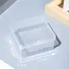 Caixa de Armazenamento Caixa Quadrada Pequena Caixa Quadrada de Plástico Transparente Caixa Quadrada Pequena Caixa de Fones de Ouvido Caixa de Armazenamento de Joias Caixa para Peças Pequenas