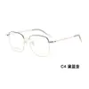 Armazón de Gafas Ligero Retro Cuadrado de Aleación de Alta Calidad con Diseño Calado Bicolor, Soporta Entrega Directa del Fabricante de Gafas