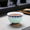 Peça aberta Conjunto de xícara e pires de porcelana Ru Xícara Mestre Xícara de Chá xícara de chá kung fu xícara única individual grande cerâmica Esmalte Céu