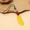 Wang Tao Flor Raposa Pequena Pingente de Corrente para Celular Ágata Natural Calcedônia Pingente de Pen Drive Pingente para Bolsa de Mulher Chaveiro Venda por Atacado