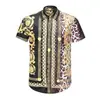 TEMU Amazon Camisa havaiana estilo étnico impressão 3D verão casual lapela abotoada manga curta fábrica de origem