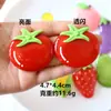 Adornos de Resina Transparentes con Purpurina para Frutas y Verduras Falsas, Accesorios para Manualidades, Pinzas para el Cabello Creativas, Imanes para Refrigerador, Materiales