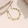 Pulsera con Colgante Geométrico de Corazón Irregular de Nuevo Estilo, Oro de 18 Quilates, No se Desvanece, Moderna, Versátil, Joyería de Alta Gama