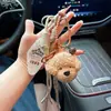 Chaveiro Pingente de Corda Trançada Cão Ursinho Fofo Cachorrinho Cabelo Cacheado Criativo Charme para Bolsa Fashion Acessórios Atacado Transfronteiriço