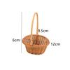 Fabricante de origen Immitación Ratán Tejido Redondo Cuadrado Forma de Huevo Cesta Pequeña de Flores para Niños Redonda Cesta de Arreglos Florales para Actividades Bambú