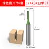 Cuchillos Rectos de un Solo Filo y Doble Filo Leqiao Tools, Cabezales de Corte para Máquinas de Recorte, Juego de Siete Piezas de Fresas para Carpintería, Cuchillos Rectos Verdes, Acero de Tungsteno