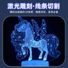 Luz Nocturna 3D Serie Unicornio Más Vendida en Amazon Transfronterizo Control Remoto Táctil Lámpara de Mesa Colorida Lámpara de Regalo Creativa