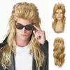 Suministro transfronterizo Peluca esponjosa de longitud media estilo rock retro europeo y americano moda masculina estilo punk venta al por mayor de fábrica