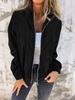 Sudadera con capucha de color liso para otoño e invierno, chaqueta con cremallera casual cómoda, top - Transfronterizo Europeo y Americano de Tiktok Amazon Temu