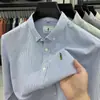 [Descuento de Marca] Camisa de Manga Larga 100% Algodón Paul para Hombre Primavera y Otoño Etiqueta de Caballo Camisa Rayada Casual para Hombre Gama Alta