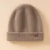 Gorro Cálido 100% Cachemir Puro para Hombres y Mujeres, Nuevo Gorro de Lana Tejido de Invierno, Gorro Casual, Gorro para el Frío al Aire Libre