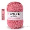 4 Ovillos de Hilo de Algodón Leche de Grosor Medio Hilo para Bebé Kit de Materiales para Tejer Crochet Hecho a Mano DIY Ramo de Muñeca