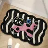 Nueva Alfombrilla de Baño Estilo Dibujos Animados Imitación Lana Trenzada Absorbente Antideslizante Puerta de Baño Alfombrilla Universal Dropshipping