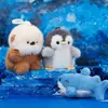 Colgante de Peluche Auténtico Bebé del Océano Dibujo Animado Lindo Pingüino Nutria Marina Delfín Tiburón Muñeco Colgante Regalo para Niña