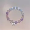 Pulsera de Mariposa Femenina Diseño Nicho Ins Pulsera Luz de Luna Gris Pulsera DIY Regalo para Estudiante