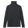 Camisa Base de Acetato de Tencel y Lana para Mujer, Top de Cuello Alto Ajustado de Lyocell para Otoño e Invierno, Camiseta Elegante y con Estilo para Capa Interior