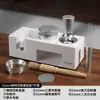 Dispensador de polvo, pisón de café, juego de tres piezas, soporte para pisón de máquina de café, martillo pisón, herramienta de almacenamiento
