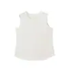 Colete Feminino Costurado Estilo Francês Sem Mangas, Nova Camiseta Básica de Gola Redonda para Primavera e Verão, Versátil para Usar por Cima ou por Baixo, Top de Cor Sólida
